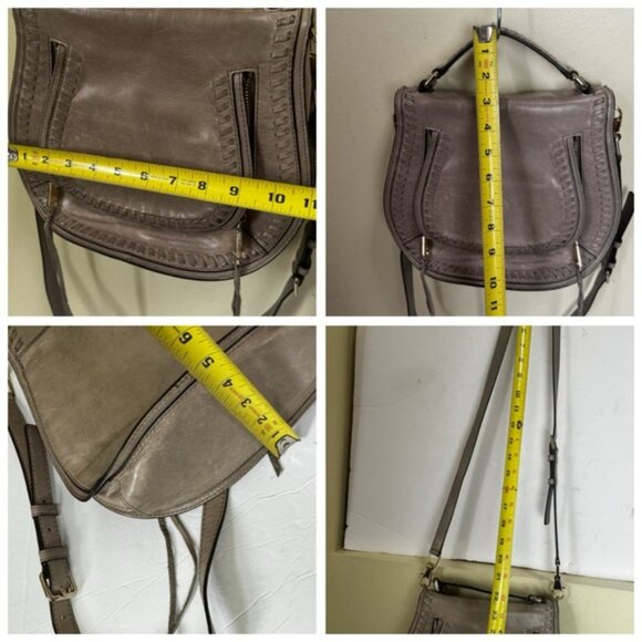 Rebecca Minkoff Vanity Saddle Bag Leather Bag Shoulder Crossbody Handle Western - Picture 16 of 16